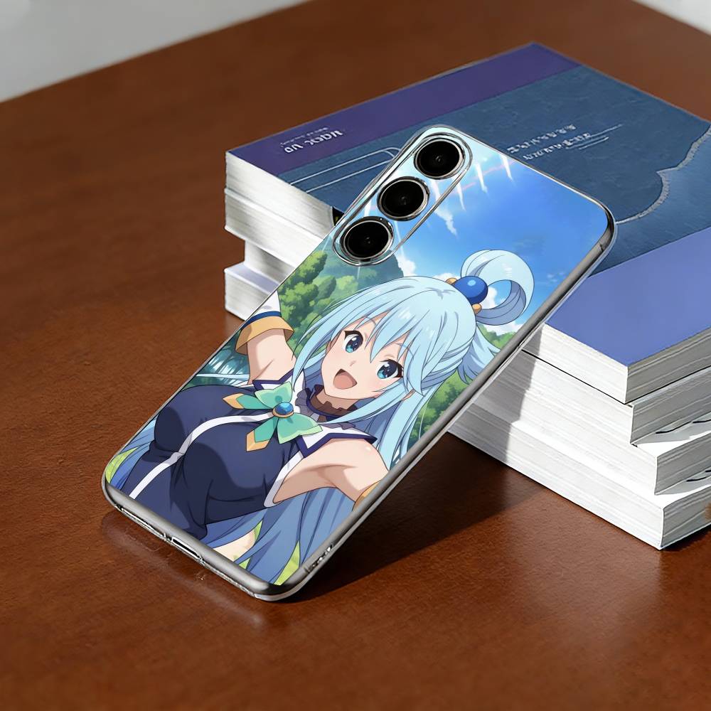 A-Aqua Аниме KonoSuba S-S Чехол для телефона Прозрачный Силиконовый Мягкий Для SamsungA10,12,20,21S,30,31,40,50,51,52,70,71