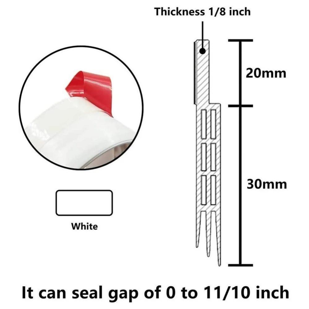 1M Waterproof Seal Strip Windbreak Draft Stopper Door Bottom Guard Door Draft Excluder Strip Self Adhesive Tape Bottom Strips