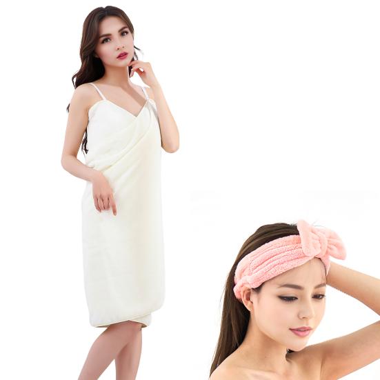 Полотенце-халат Glow с лямками, регулируемое халтерное полотенце для ванны с открытой спиной, длинный ультра-абсорбирующий халат из кораллового вельвета, носимое спа-полотенце