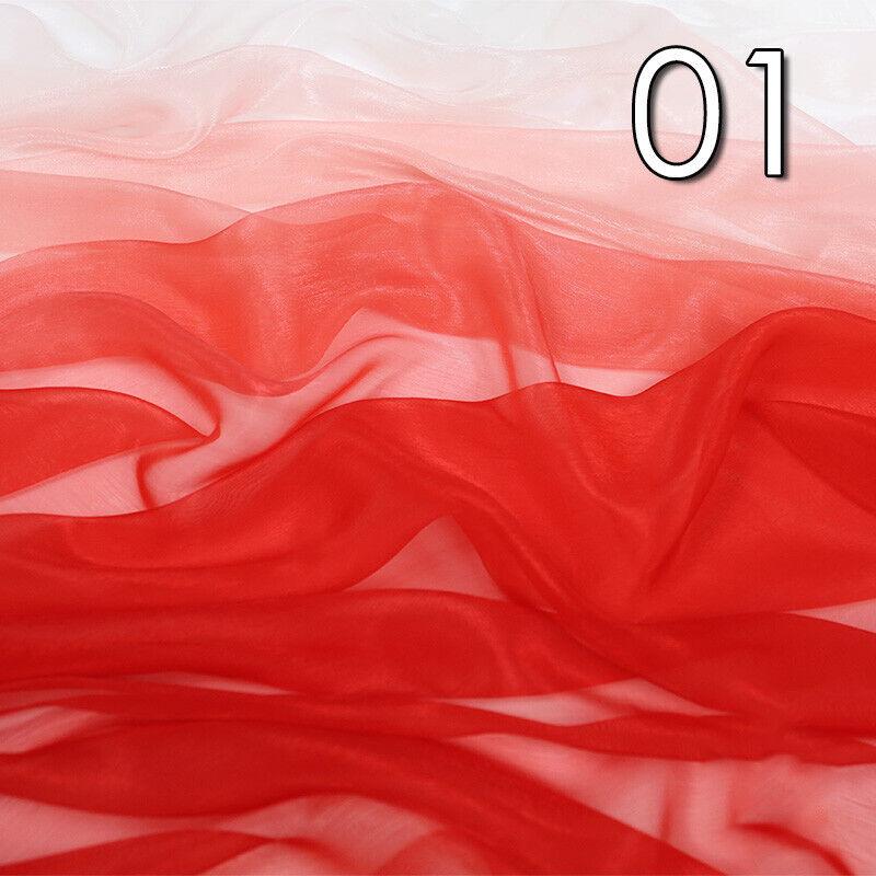 100X150СМ Брокат Шелк Градиент Шифон Ткань Ханьфу Сценический Костюм Материал Поделки Органза Тюль Ткань Швейные Принадлежности DIY