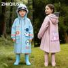 Children's Raincoat for Boys and Girls, Cartoon Design, Suitable for Kindergarten and Primary School Students, with a Special Section for Backpacks
