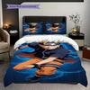 Three-piece Naruto anime print bedding set, including one duvet cover and one pair of pillowcases (filling not included).