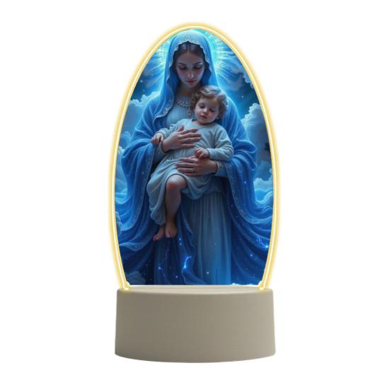 Guadalupe Virgin Prayer Lamp USB Powered Warm Light Soft Glow Catholic Night Light LED Religious