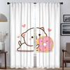 Персиковые Моти Кот Кухонные Занавески 2 Штуки Затемняющая Штора для Комнаты 2 Панели Шторы Тюль для Спальни Домашние Интерьерные Занавески