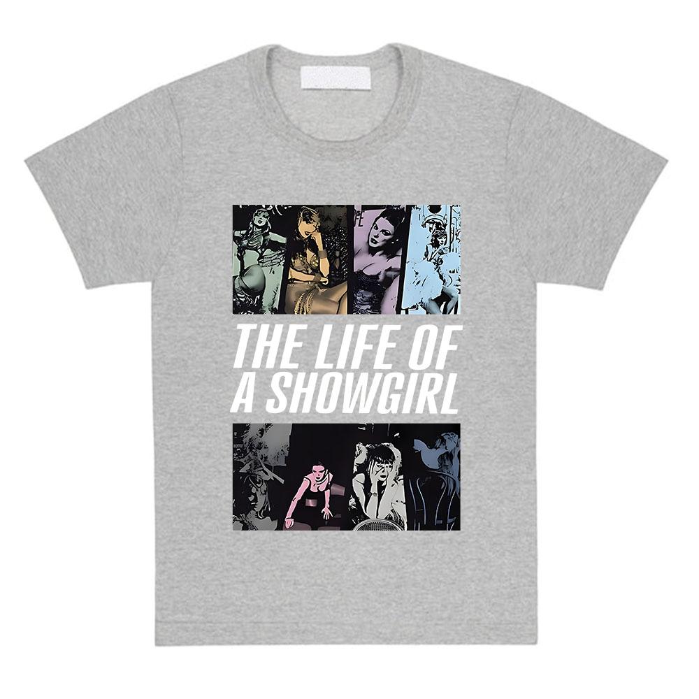 Album The Life of A Showgirl Printing T-shirt Short Sleeve Cotton O-neck Tshirts Casual Unisex Streetwear Women Men Clothing Tee