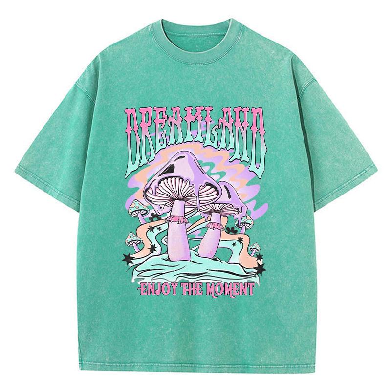 Dreamland Enjoy The Moment Графическая мужская футболка Модная повседневная футболка Уличная удобная одежда Футболки Классные футболки больших размеров