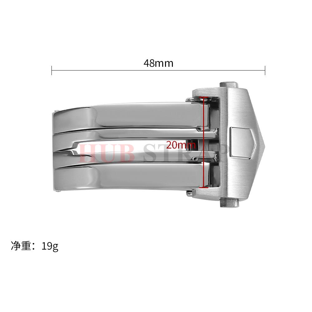 Для ремешка часов TAG Heuer Пряжка 18 мм 20 мм Нержавеющая сталь Двойные кнопочные застежки для кожаного силиконового ремешка Складная застежка