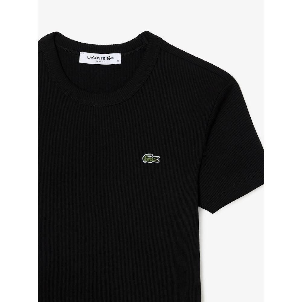 Lacoste Женская футболка S в рубчик Slim FiT с коротким рукавом Tf5538 54n 031 q2nTf5538 54n031