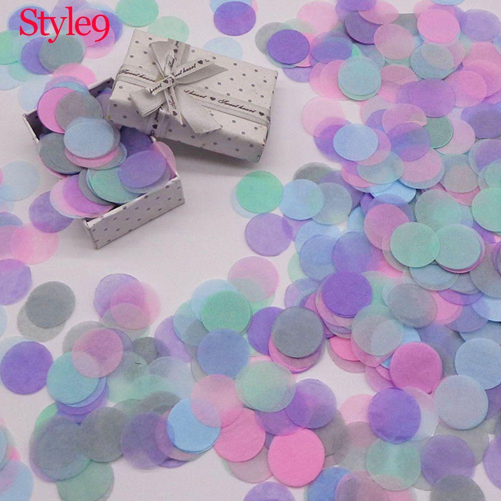Decor Wedding Mixed Colors Pink Dots Party Decorations Filling Balloons Confetti Tissue Paper Round