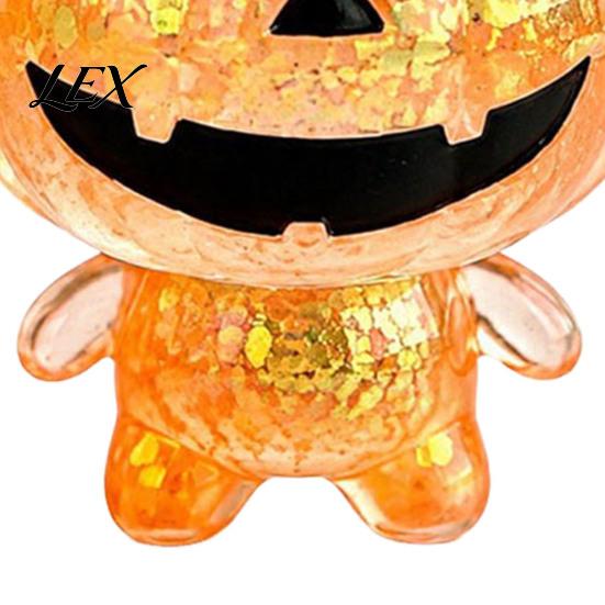 Halloween Stress Relief Toys Glitter Pumpkin Ghost Squeeze Toy, Clear Man Spooky Fidget TOy Sensory Party Favors