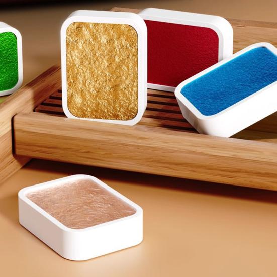 24/36/48/60 шт./набор акварельных красок, металлик, лесная палитра, портативная, блестящая, твердая