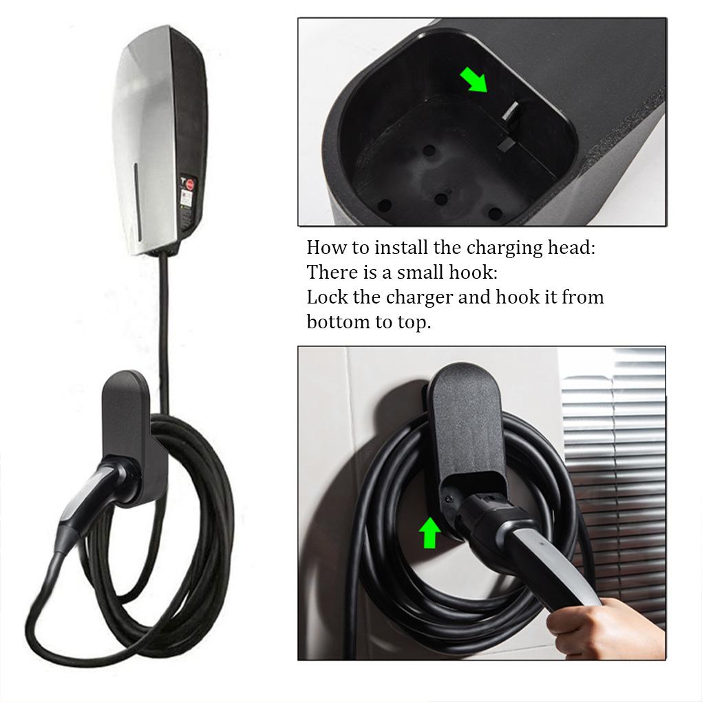 Charger Plug Holder for Tesla Model3/X/S/Y Electric Vehicle Car Charging Plug Extra Protection Wallmounted Cable Organizer