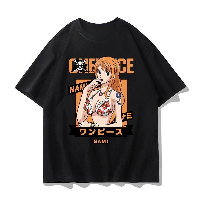 Unisexs Graphic Print One Piece T Shirt Anime Unisex Cotton Short Sleeve Streetwear Summer Casual Exercise New Y2k