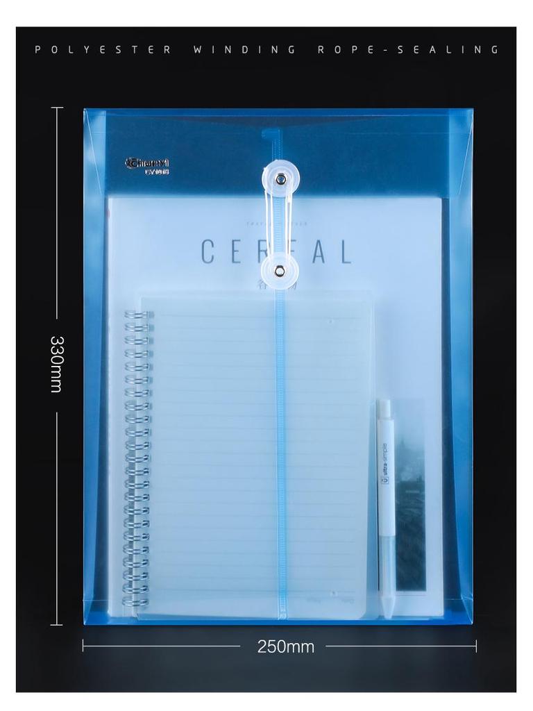 50-Pack A4 Transparent Kraft Paper Archive Bags for Office Documents