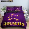 Constellation King Queen Duvet Cover Astrological Bedding Set for Kids Teens Adults Psychedelic Tarot Astrology Soft Quilt Cover