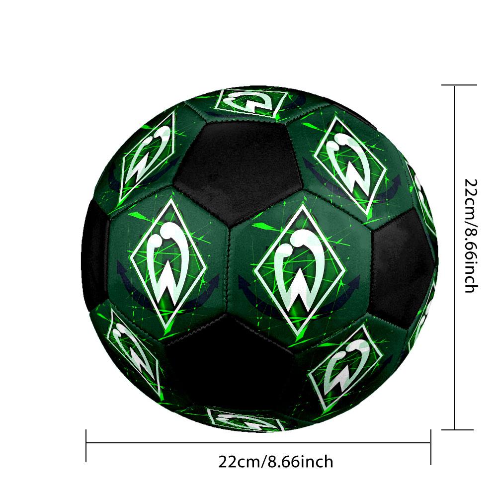 SV Werder Bremen Soccer Ball Size 5 Colorful Machine Stitched PVC Competition Ready Durable High-Bounce