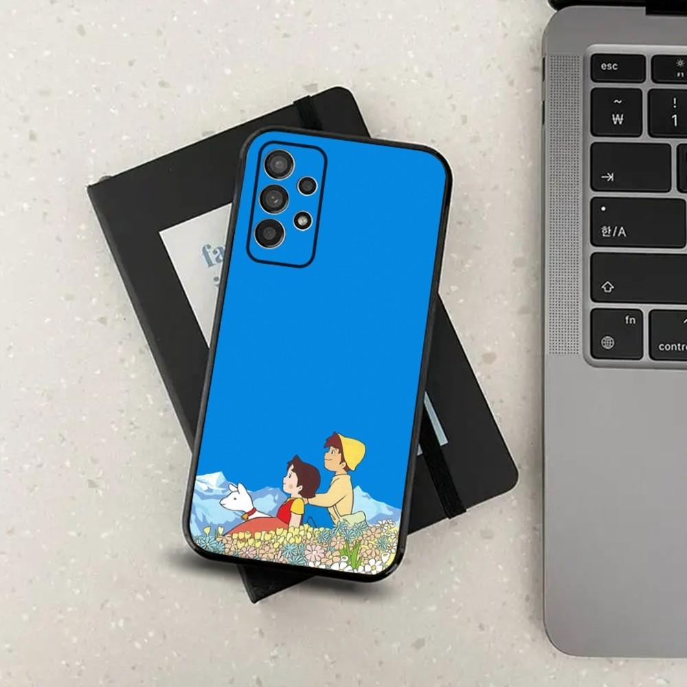 H-Heidi Cartoon Phone Case For Samsung S24,S21,S22,S23,S30,Ultra,S20,Plus,Fe,Lite,Note,10,9,5G Black Soft Cover