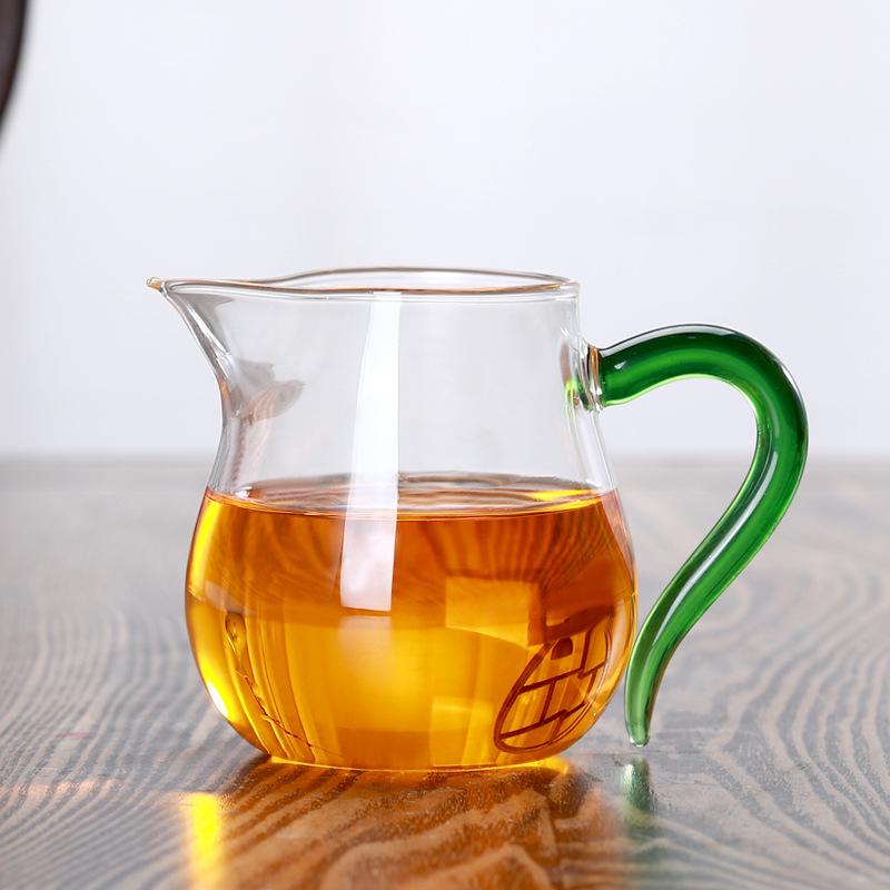 Термостойкий утолщенный стеклянный чайник, разумный набор для чая в стиле кунг-фу с взрывобезопасным дозатором для чая, японский чайник и набор чашек для бара