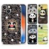 Чехол для телефона iPhone 15 14 13 12 Mini 11 Pro Max XS X XR 7 8 Plus прозрачный противоударный чехол из ТПУ с милой пандой, альпинистским бамбуком