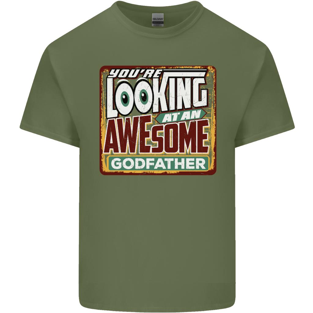 An Awesome Godfather Unisexs Light Cotton Tshirt