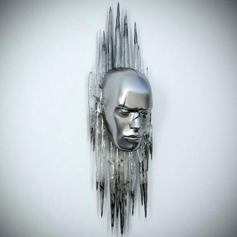 Металлическая фигура, статуэтка, художественный постер, подвесная картина, современное украшение для дома, бескаркасная картина на холсте, сердечник для распыления краски