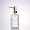Скандинавская стеклянная бутылка большого объема с вертикальной полоской для антисептика для рук, шампуня или геля для душа