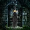 Sensor Party Decor Outdoor Halloween Decorations Screaming Witches Halloween Prop Light-Up Witches
