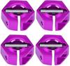 4Pcs 12mm Hex Wheel Hub Adapters – Universal for 1/10 RC Cars HSP Sakura – 6mm Height, Purple