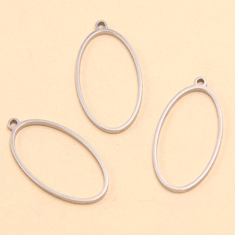 Stainless Steel Geometric Charm Molds: 10 Models & 2 Colors - Pentagram, Rhombus, Circle, Water Drop, Moon Pendants