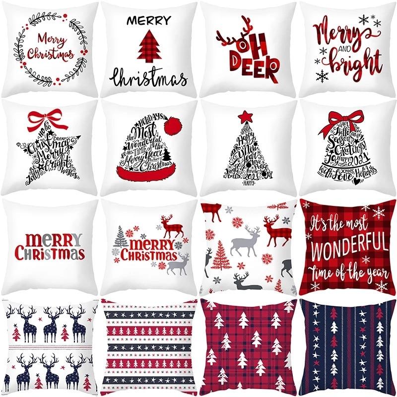 45 см Рождественский чехол для подушки Navidad Merry Christmas украшения для дома Xmas Noel рождественские украшения подарки на Новый год