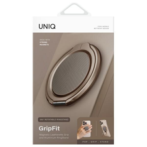 Uchwyt magnetyczny do samochodu UNIQ Gripfit 360 Mount&Kickstand Szary