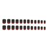 Frosted Red and Black Gradual Change Whitening Fake Nails Removable Wearing Armor 24 Pieces