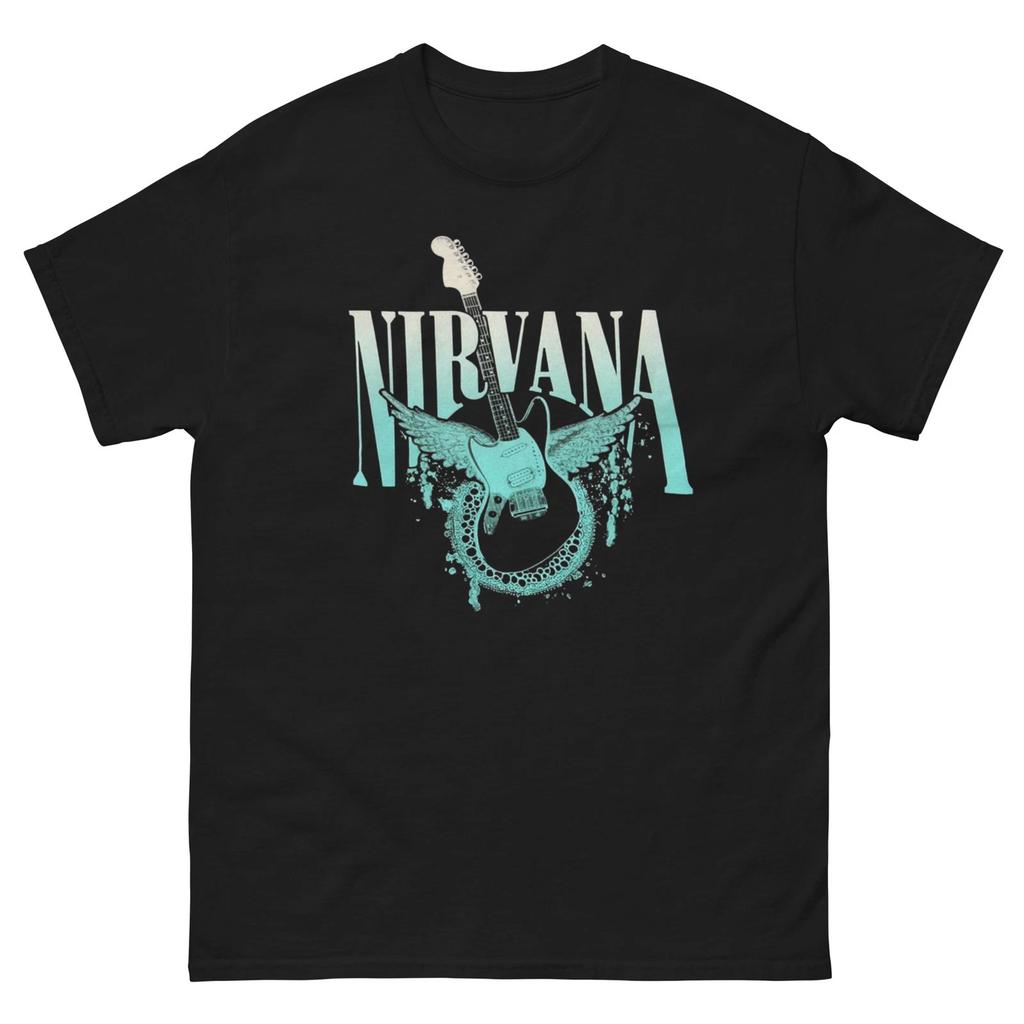 Футболка Nirvana Гитара Винтажная Grunge Tee Y2K Графика Рок-музыки