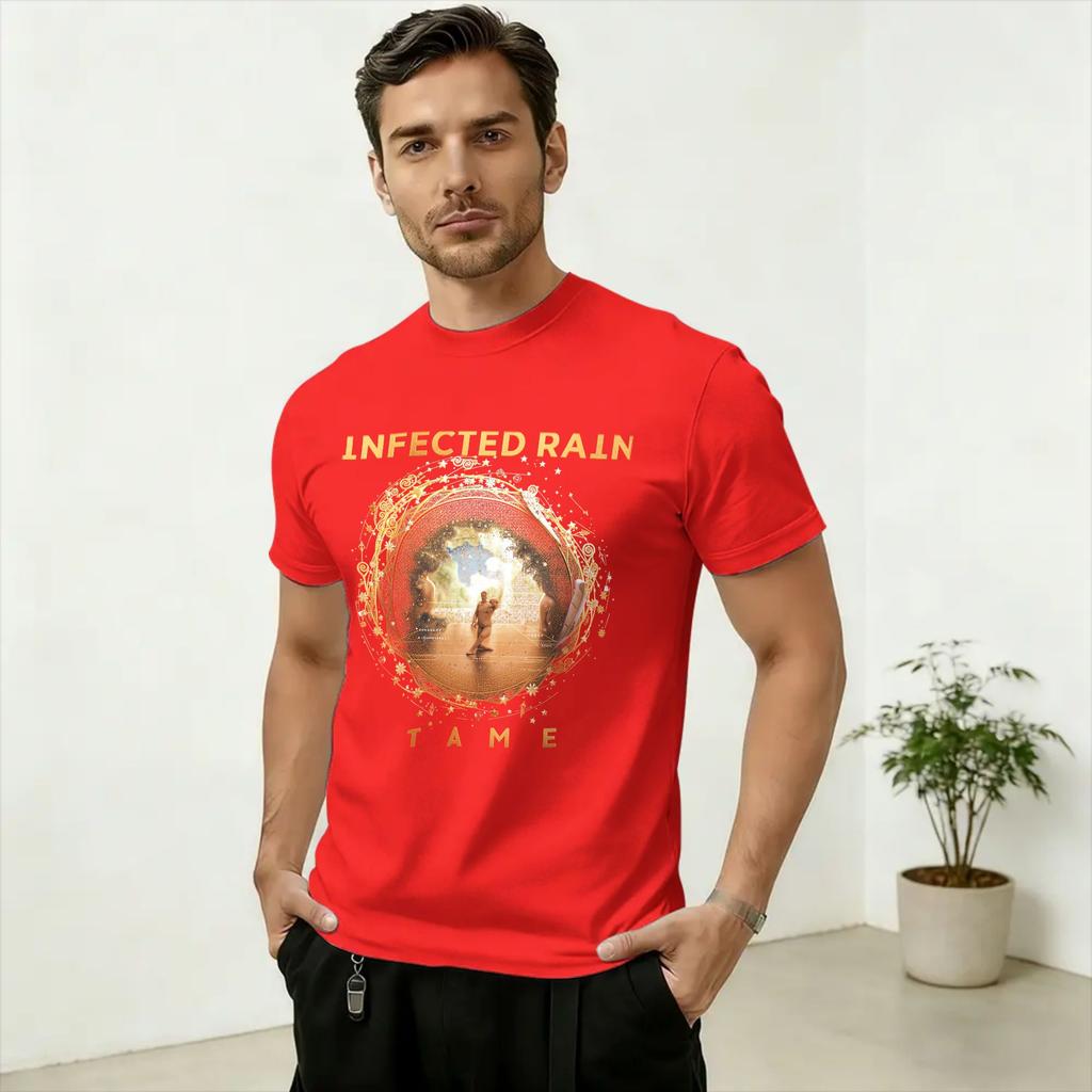 Unisexs Band Infected Rain T Shirts Pure Cotton Tops Funny Short Sleeve Crewneck Tees Gift Idea TShirt