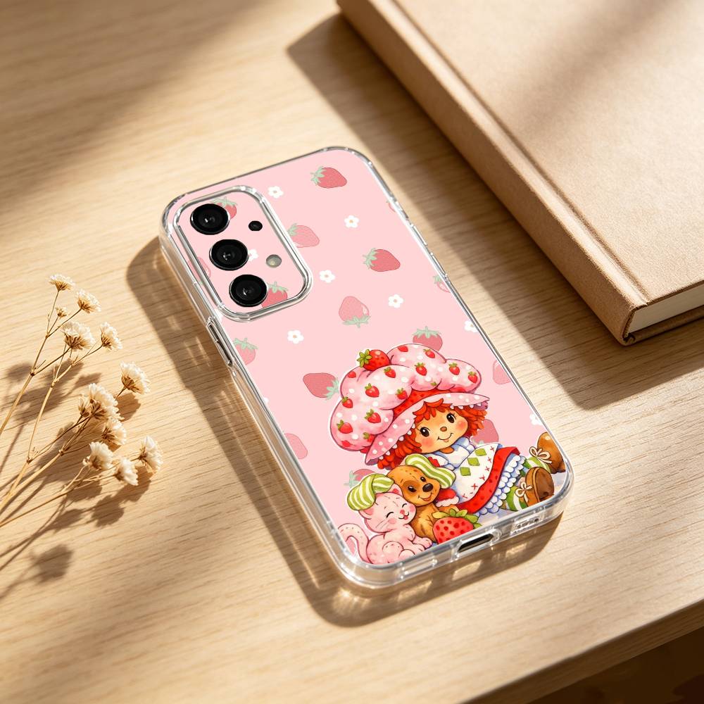 S-Клубничный S-Клубничный Торт Волна Чехол для телефона Для Samsung S25,24,21,22,23,30,Ultra,20,Plus,Fe,Lite,Note Прозрачная Крышка