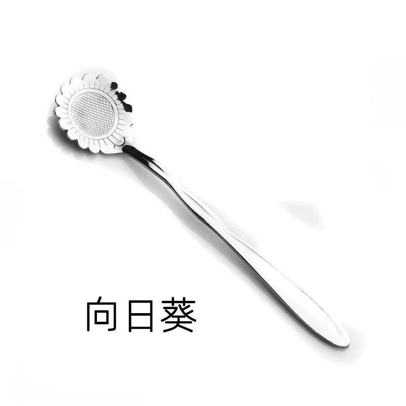 Цветочный набор ложек Маленькая чайная ложка Кофейная ложка Милая десертная ложка для мороженого Серебряная золотая ложка из нержавеющей стали для кофе и чая