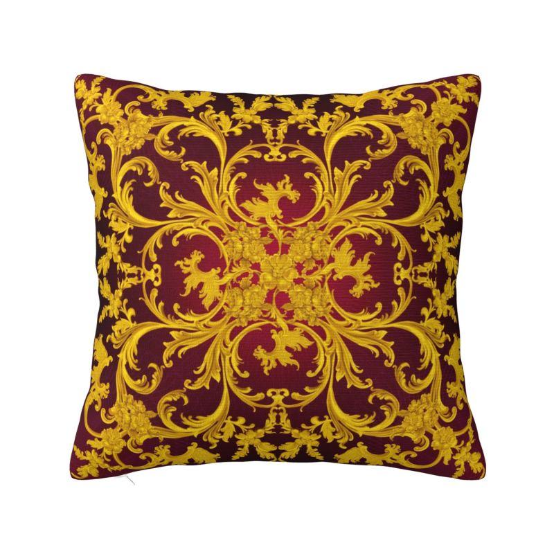 Rococo Kaleidoscopic Floral Cushion Cover 45x45cm European Baroque Art Velvet Nordic Throw Pillow Living Room Decoration