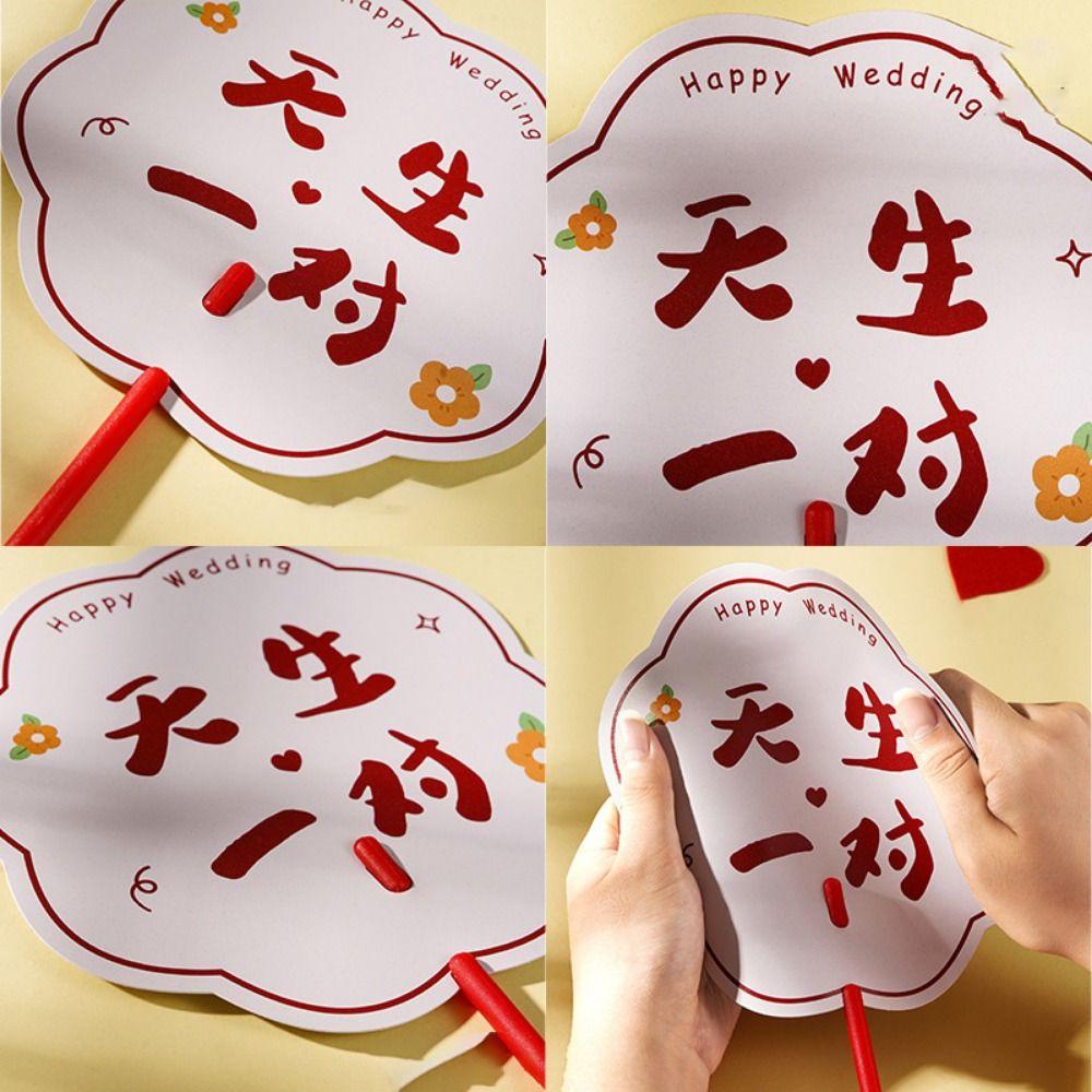 Свадебный реквизит в форме цветка, веер со словами благословения, реквизит для фотосессии подружек невесты