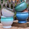 Large Handmade Coarse Pottery Plant Pot: Ceramic Orchid & Succulent Planter, Bougainvillea Zisha Jar.