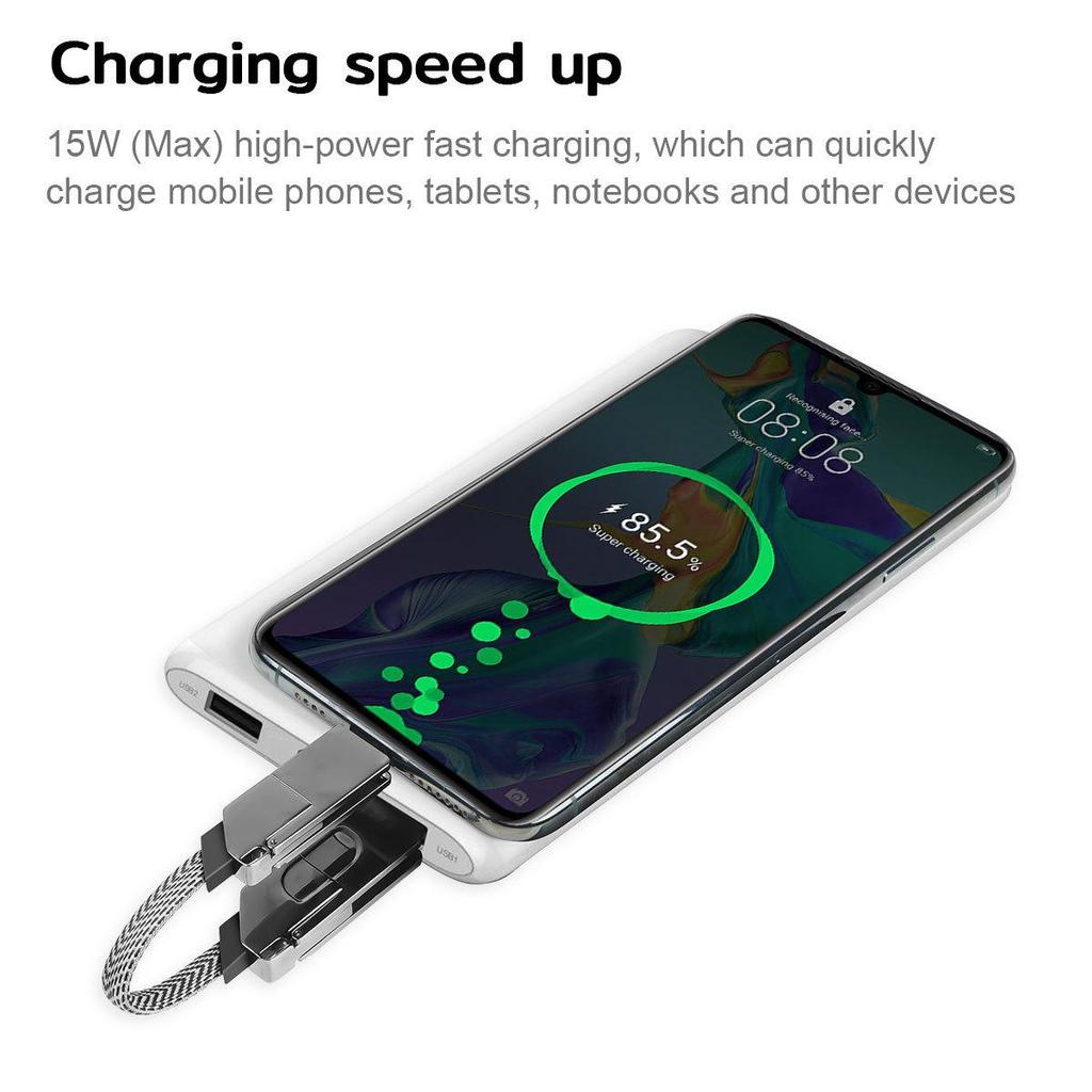 2024 Сплав цинка Магнитный Кабель 4-в-1 Type-C PD60W Power Bank