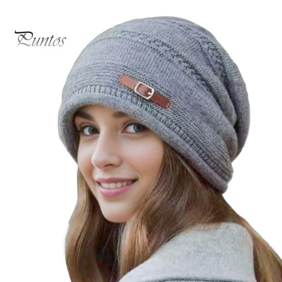 Женская зимняя шапка из толстой вязки, ветрозащитная, с плюшевой подкладкой, сохраняющая тепло, защита ушей, эластичная мешковатая кепка для улицы, школы, поездок на работу, шапочка-бини