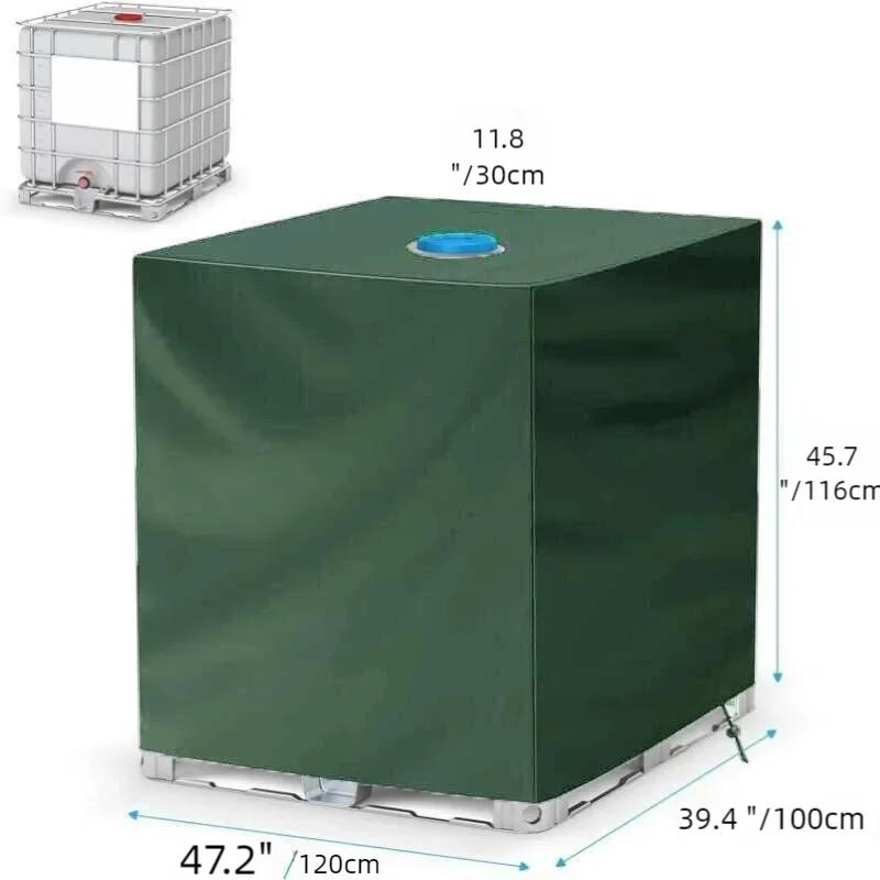 1000 литровый контейнер IBC алюминиевая фольга водонепроницаемый и пылезащитный чехол для резервуара для дождевой воды ткань Оксфорд чехол с защитой от ультрафиолета