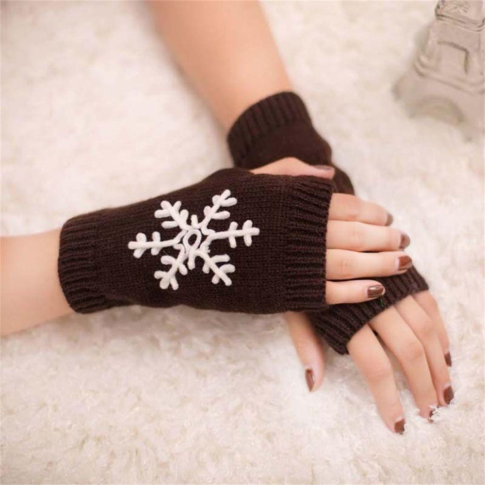 Soft Knitted Gloves Keep Warm Mittens Fashion Half Finger Gloves Men Women