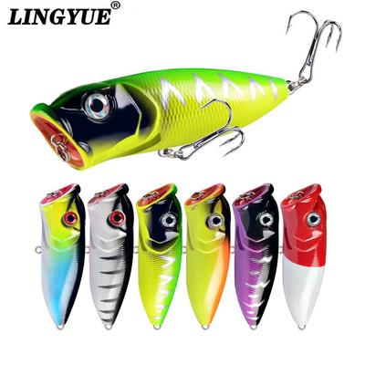 Набор рыболовных приманок 6 цветов: Попперы 5 см и 6,5 см/12 г