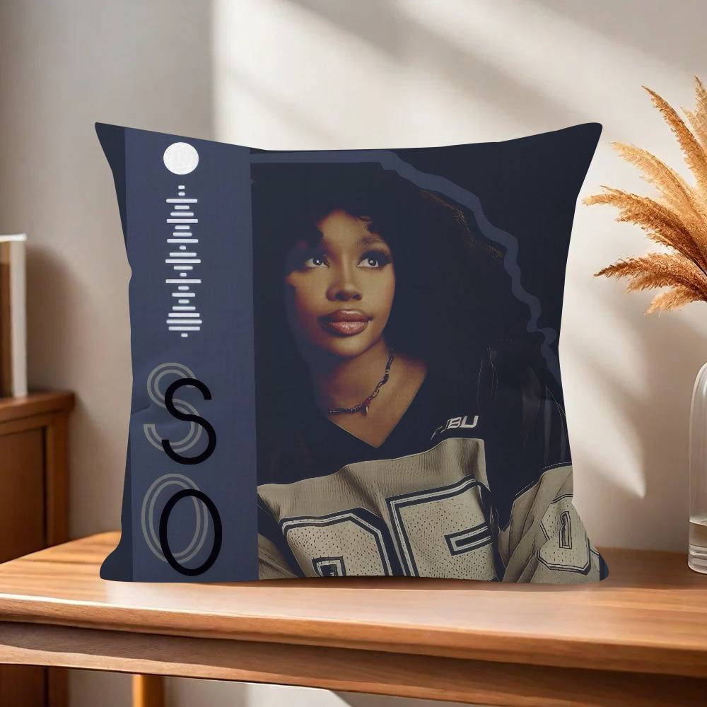 Singer SZA SOS Album Pillow Gift Home Office Decoration Pillow Bedroom Sofa Car Cushion CoverPillow Case