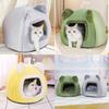 DICOCO Cat House Dome Shape Warm Dog House Dome Cold Protection Cat Bed Indoor Cat Bed Washable Small Dogs Cute Cat House Removable Cat Cushion