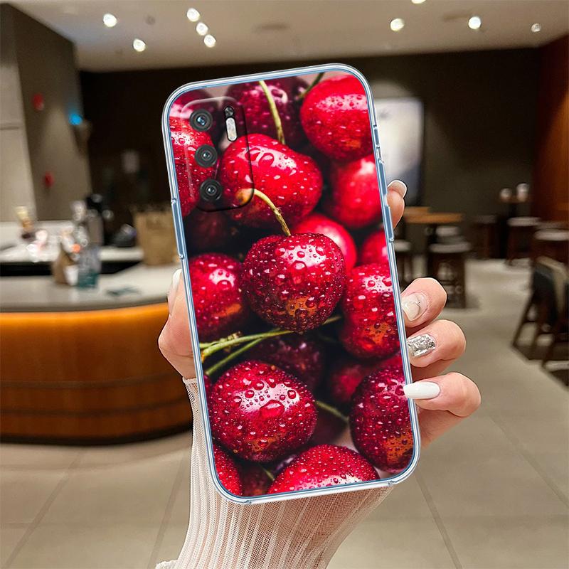 UP21 Cherry summer fruit Transparent Phone Case for Samsung Galaxy A04 A04S A14 A23 A34 A54 M23 M33 M52 M53