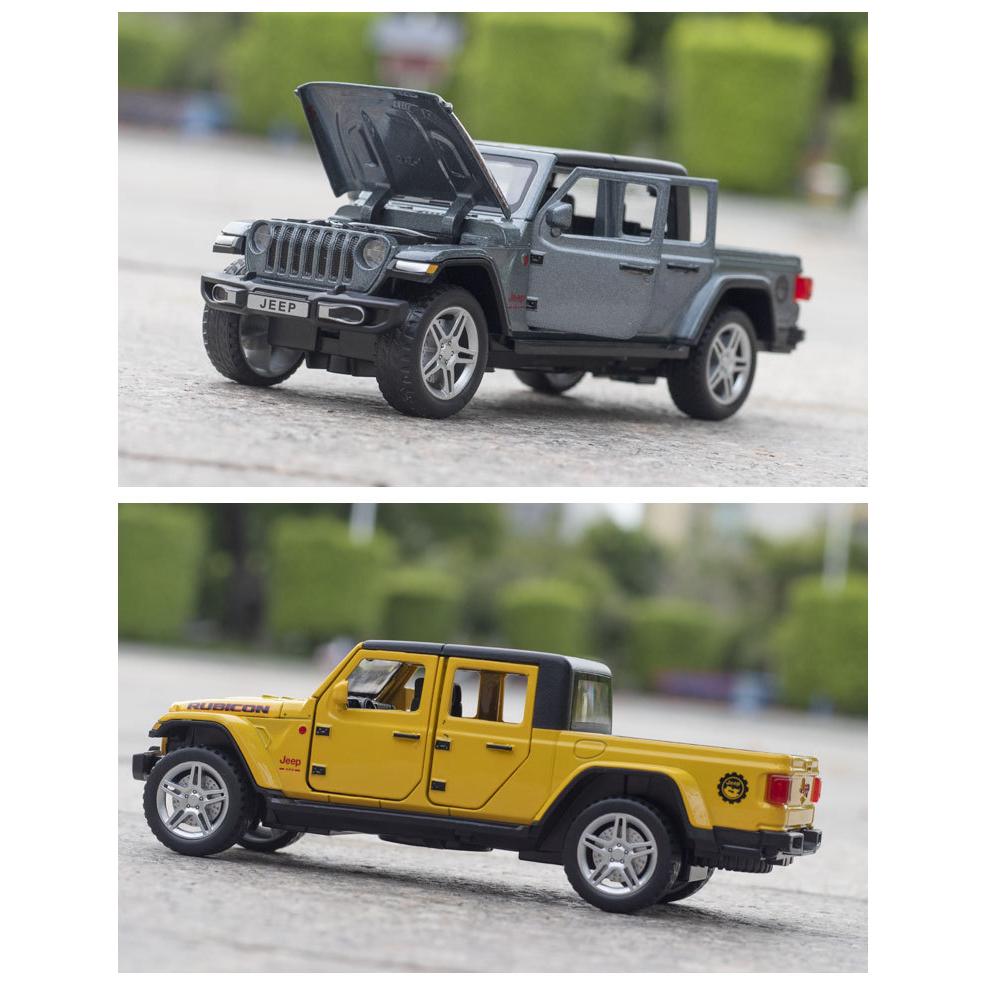 Масштаб 1:32 Jeep Wrangler Gladiator Пикап, модель автомобиля из сплава, отлитая под давлением металлическая игрушка, внедорожники со звуком и светом, коллекция, подарок для детей