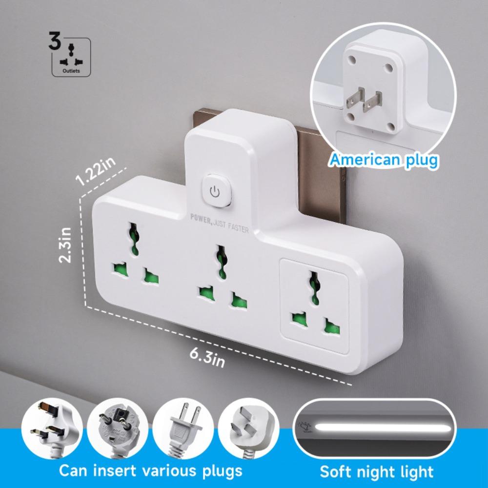 EU UK US Plug AC Outlet Power Strip Universal Plug-In Electrical Socket  Home Office