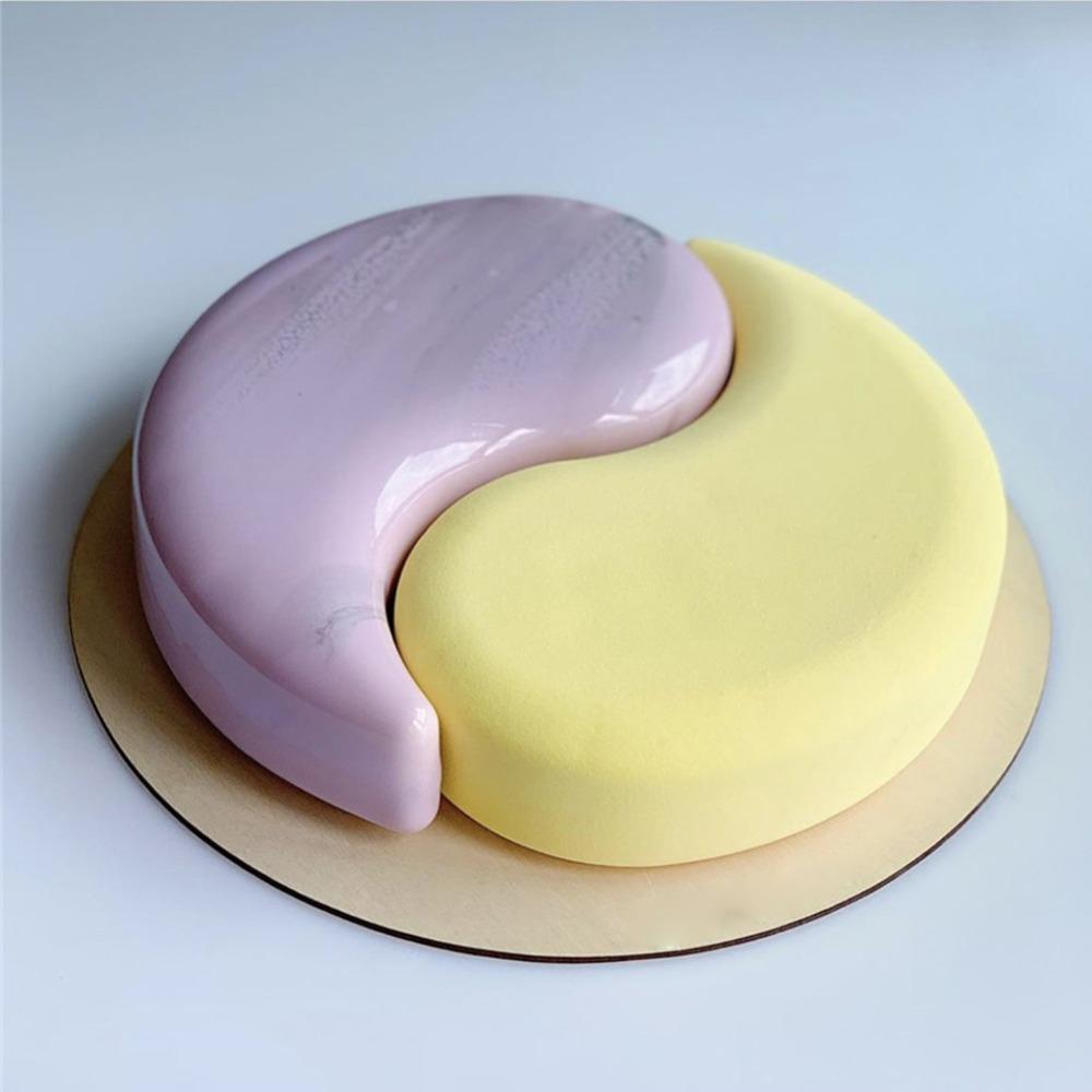 Silicone Mousse Cake Mold Yin Yang Shaped Soap Mold Durable Fondant Mold  DIY Handmade